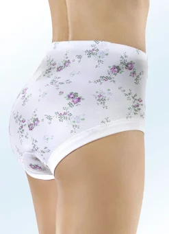 Sale BADER Fünferpack Slips mit auswechselbarem Gummizug WEISS-BUNT BEDRUCKT