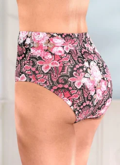 New BADER Fünferpack Slips mit buntem Druckdessin SCHWARZ-PINK-BUNT