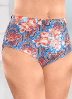Sale BADER Fünferpack Slips mit buntem Druckdessin BLAU-ORANGE-BUNT