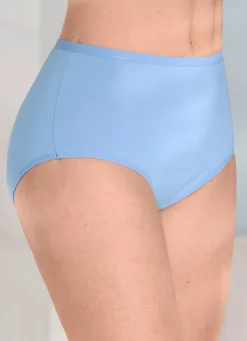 Clearance MONAMI Fünferpack Slips mit elastischen Abschlüssen 3X BLEU, 2X ROSENHOLZ