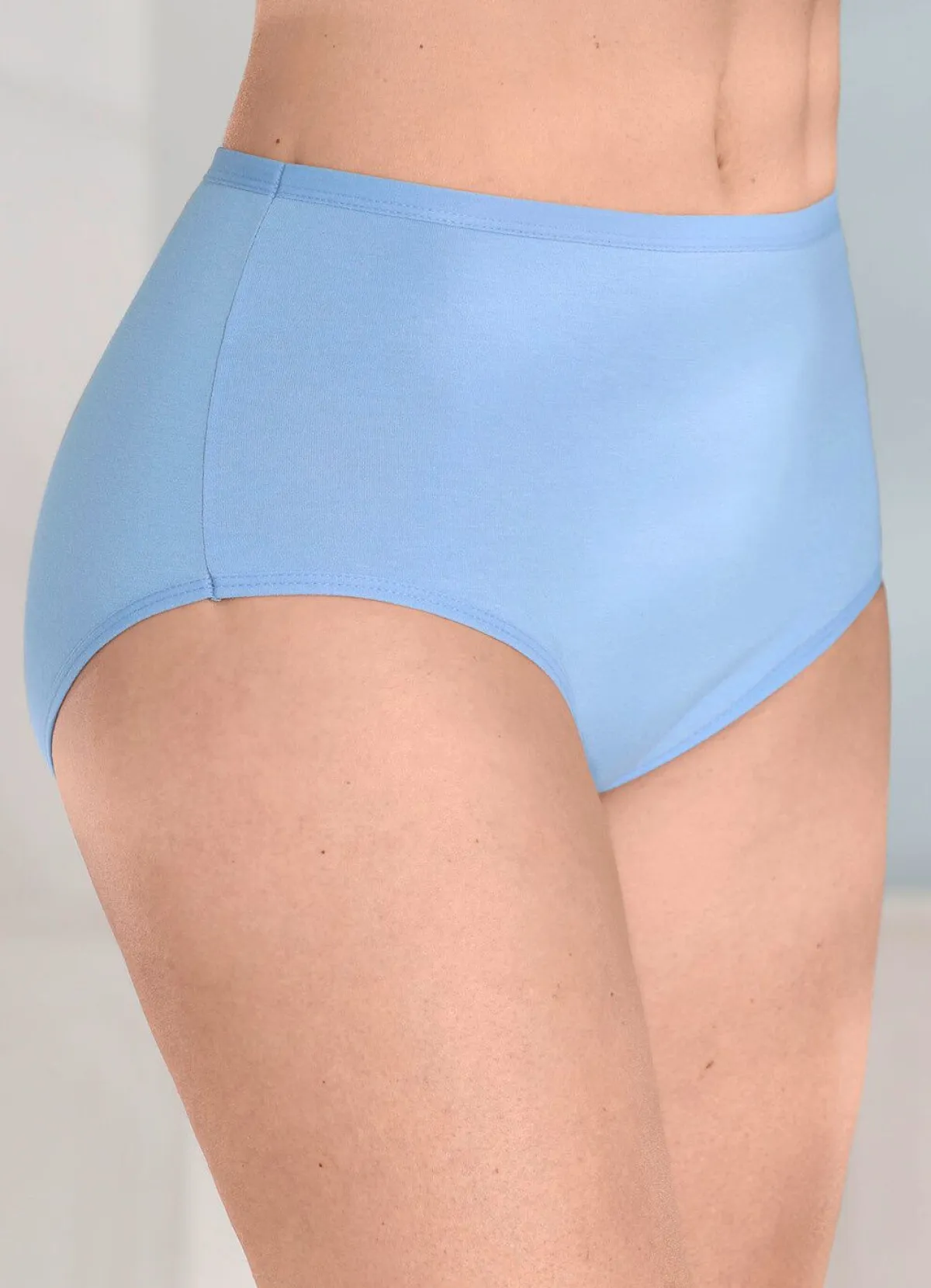 Clearance MONAMI Fünferpack Slips mit elastischen Abschlüssen 3X BLEU, 2X ROSENHOLZ