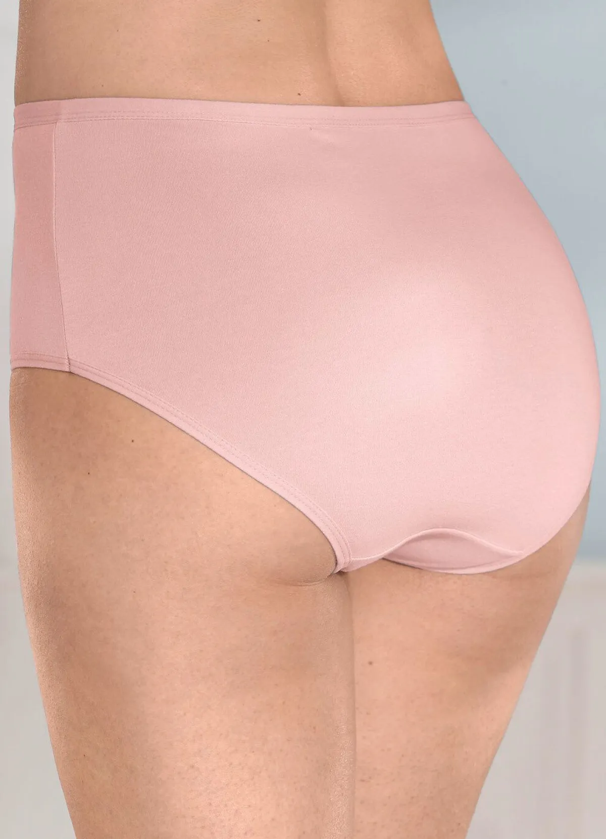 Clearance MONAMI Fünferpack Slips mit elastischen Abschlüssen 3X BLEU, 2X ROSENHOLZ