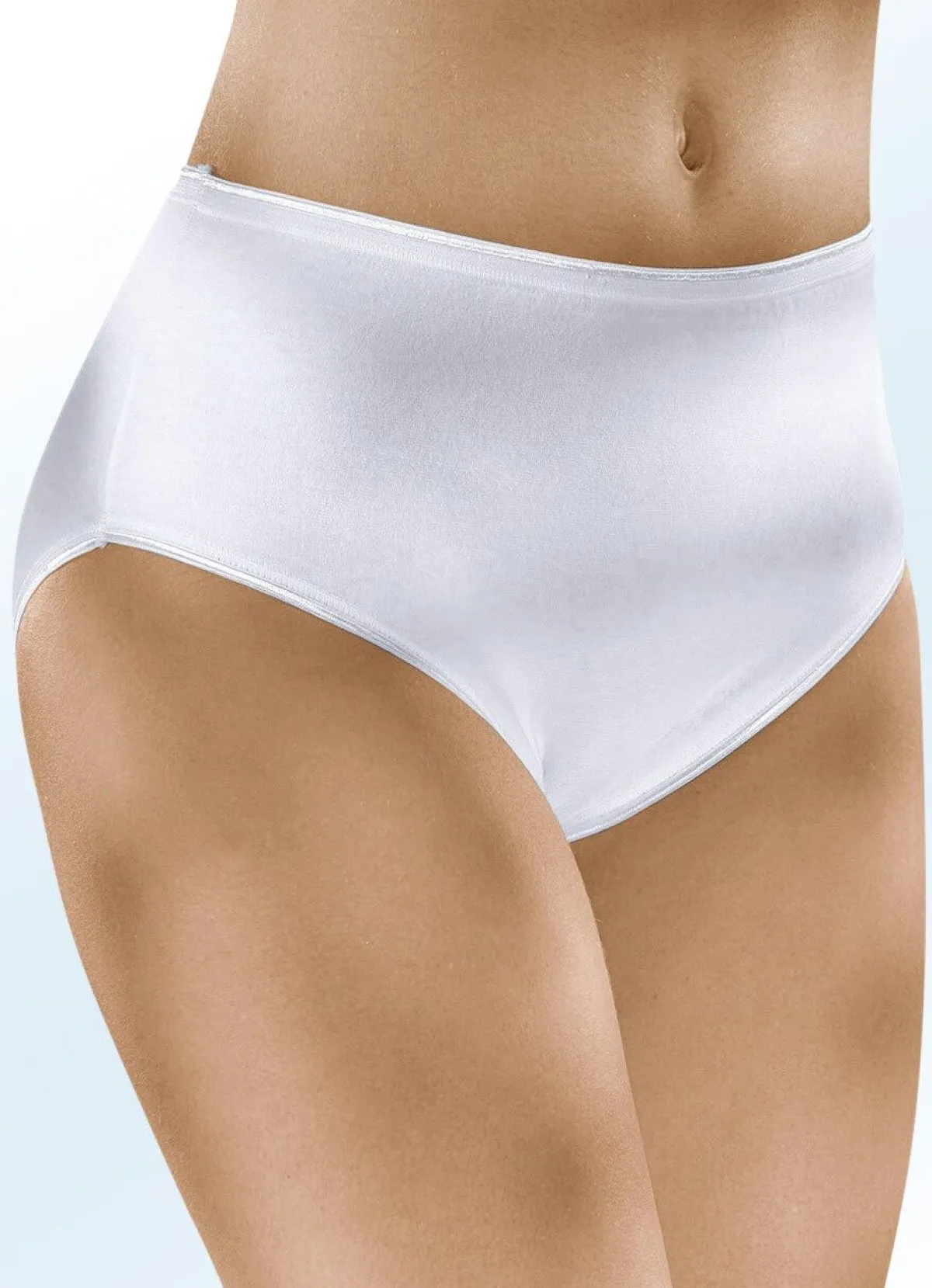 Outlet BADER Fünferpack Slips mit elastischen Abschlüssen WEISS