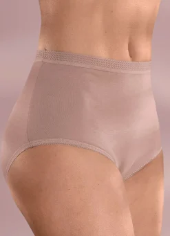 Hot BADER Fünferpack Slips mit elastischen Abschlüssen CAPPUCCINO