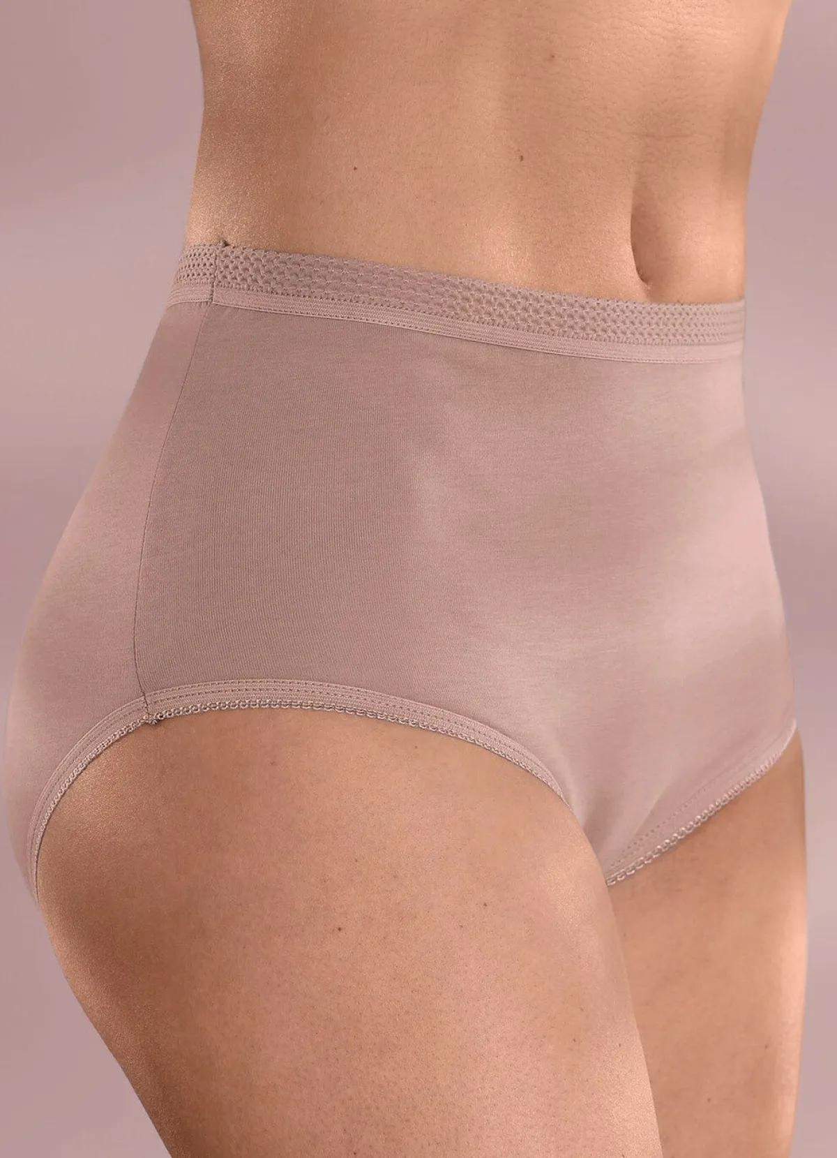 Hot BADER Fünferpack Slips mit elastischen Abschlüssen CAPPUCCINO