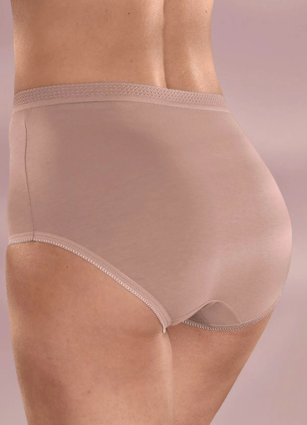 Hot BADER Fünferpack Slips mit elastischen Abschlüssen CAPPUCCINO