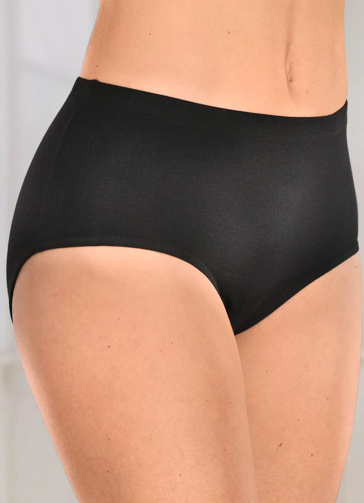 Online BADER Fünferpack Slips mit Gummizug im Bund 3X SCHWARZ, 2X WEISS