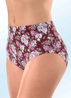 Clearance LAURINA Fünferpack Slips mit Gummizug ZIEGELROT-BUNT