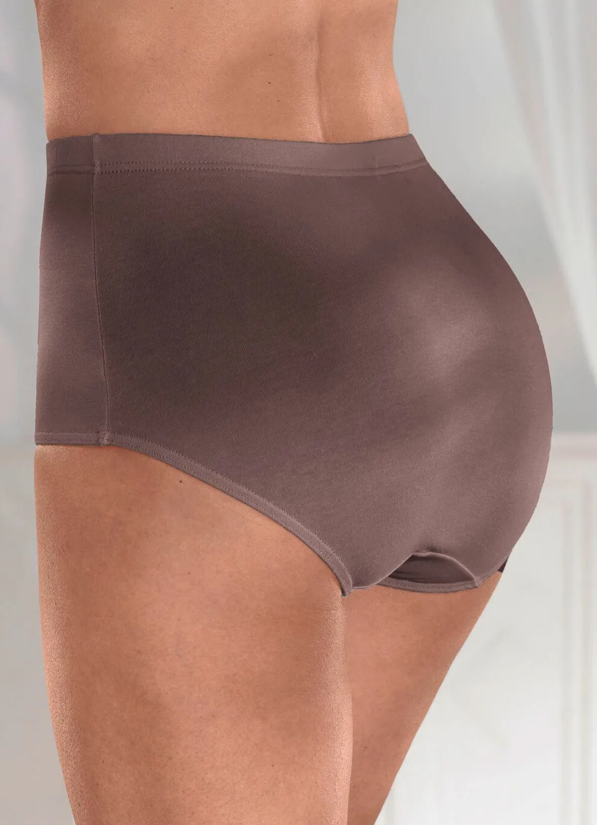 Hot BADER Fünferpack Slips mit Gummizug TAUPE
