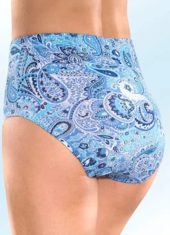 Sale BADER Fünferpack Slips mit Paisley-Druck WEISS-BLAU