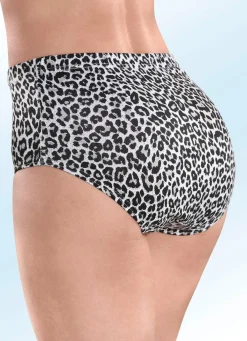 Sale BADER Fünferpack Slips mit Raubtierdessin WEISS-SCHWARZ