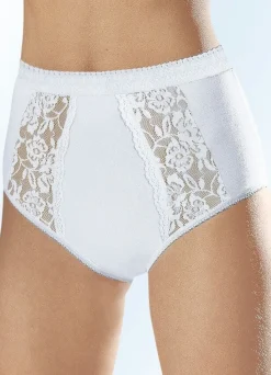 Discount BADER Fünferpack Slips mit elastischen Spitzeneinsätzen