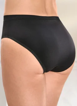 Clearance BADER Fünferpack Slips mit glänzenden Abschlüssen 3X SCHWARZ, 2X WEISS