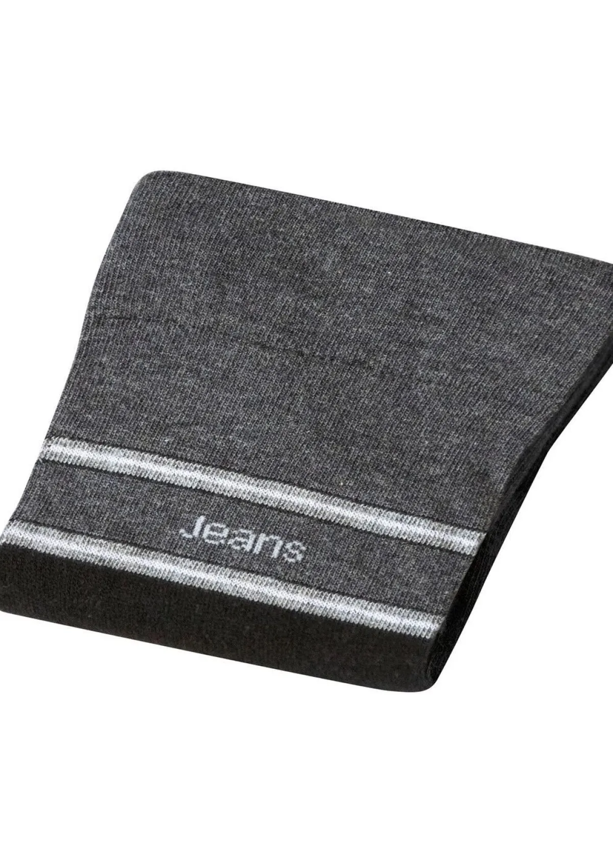 BADER Fünferpack Socken mit druckfreiem Bund 3X SCHWARZ-GRAU MELIERT, 2X GRAU MELIERT-SCHWARZ
