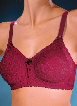 Hot BADER Format BH mit unterlegten Spitzencups BORDEAUX