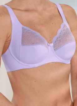 Clearance FORMAT Bügel-BH mit elastischer Spitze FLIEDER
