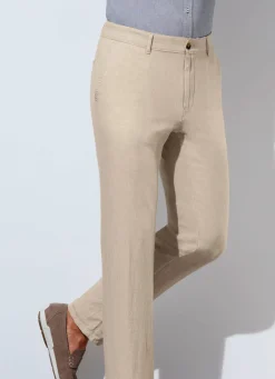 Clearance FRANCESCO BOTTI ""-Hose mit Leinen in 3 Farben NATUR