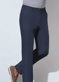 Online FRANCESCO BOTTI ""-Hose mit Leinen in 3 Farben MARINE