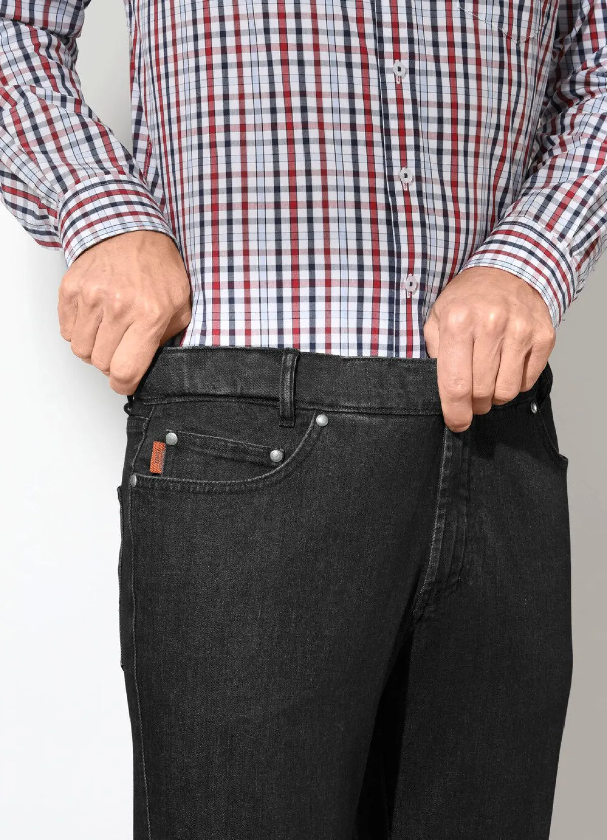 Sale FRANCESCO BOTTI ""-Jeans mit Komfortbund in 3 Farben SCHWARZ