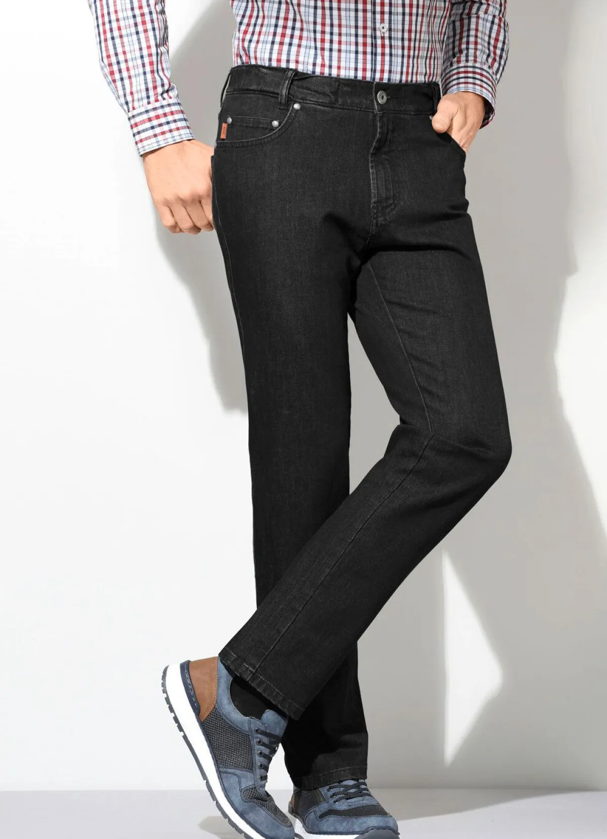 Sale FRANCESCO BOTTI ""-Jeans mit Komfortbund in 3 Farben SCHWARZ