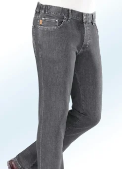 FRANCESCO BOTTI ""-Jeans mit Dehnbundeinsätzen in 3 Farben MITTELGRAU