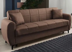 Discount BADER Frei im Raum aufstellbare Polstermöbel mit Bettfunktion BRAUN