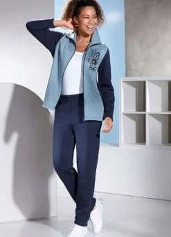 Discount BADER Freizeitanzug mit Druck im Vorderteil JEANSBLAU-MARINE