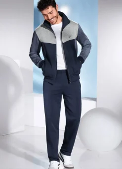 New BADER Freizeitanzug mit Seitentaschen JEANSBLAU-MARINE-GRAU MELIERT