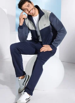 New BADER Freizeitanzug mit Seitentaschen JEANSBLAU-MARINE-GRAU MELIERT