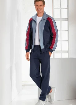 New BADER Freizeitanzug mit Seitentaschen MARINE-JEANSBLAU MELIERT