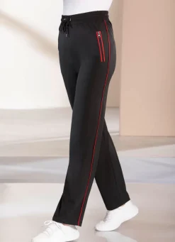 New BADER Freizeithose mit Kontrastpaspel SCHWARZ
