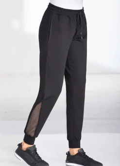 Hot BADER Freizeithose mit Netzeinsatz in 4 Farben SCHWARZ