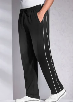 Best BADER Freizeithose mit seitlichen Paspeln SCHWARZ