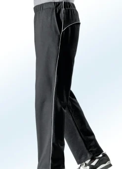 Discount BADER Freizeithose mit Zierpaspeln SCHWARZ