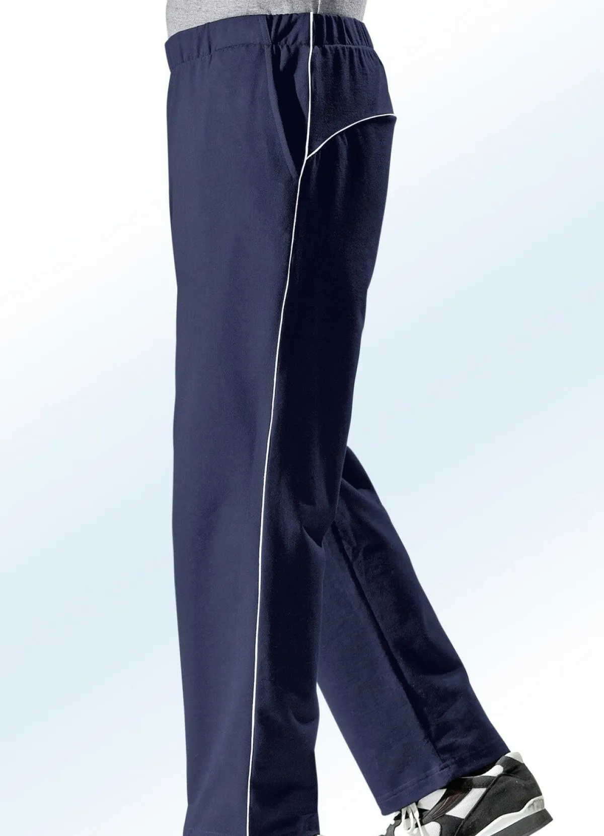 Discount BADER Freizeithose mit Zierpaspeln MARINE