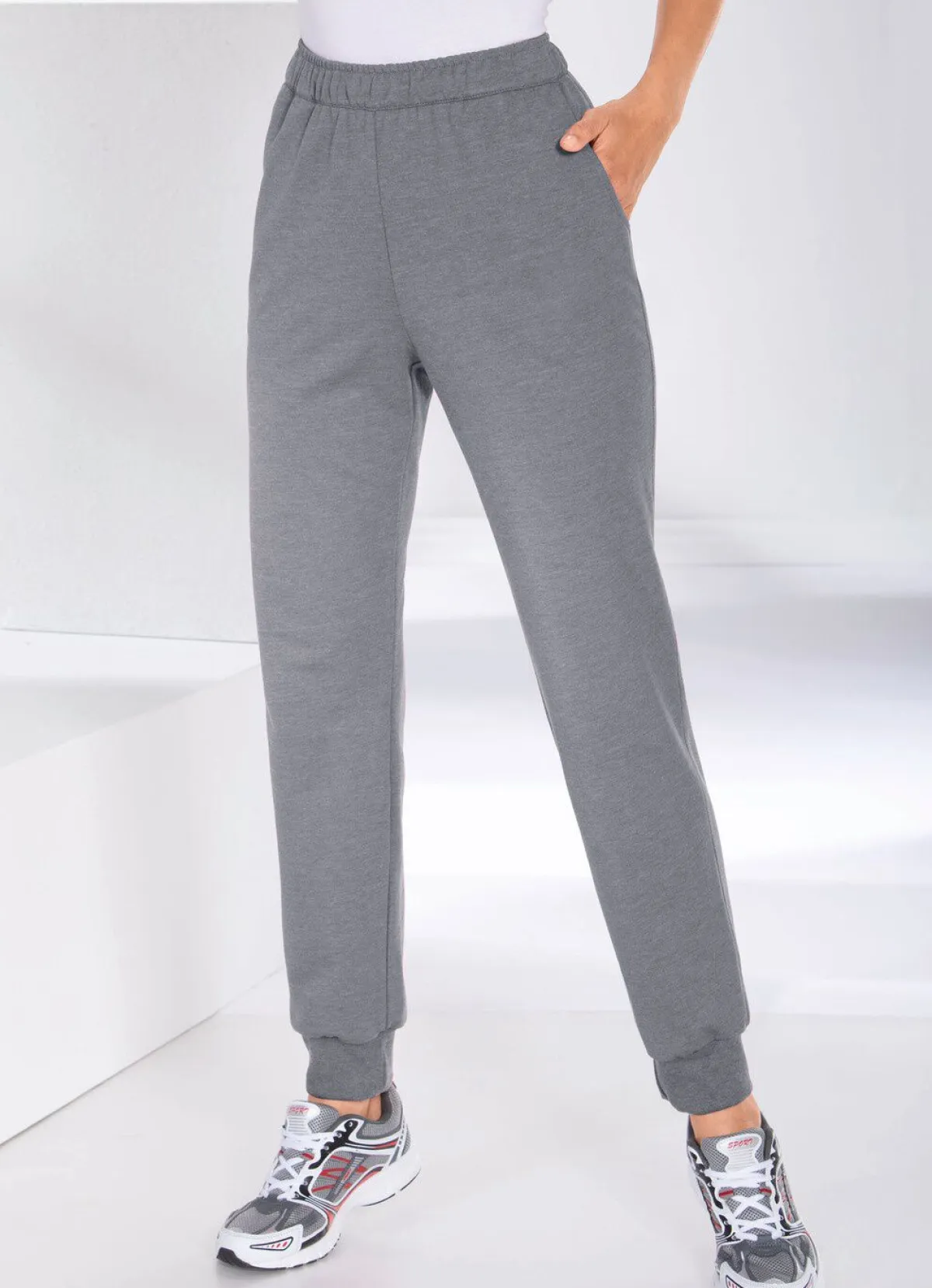 Clearance ATHLET SPORT Freizeithose von „Athlet“ in 4 Farben GRAU MELIERT