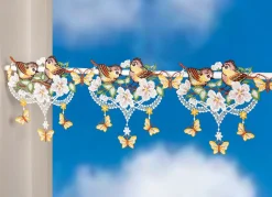 Online PLAUENER SPITZE Frühlingshafte Stangendekoration aus BUNT