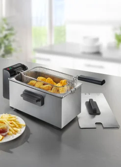 Best BADER Fritteuse mit Edelstahl-Innentopf SILBER-SCHWARZ