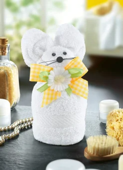 Online BADER Frottier-Frühlingsmaus in kuschelweicher Qualität WEISS