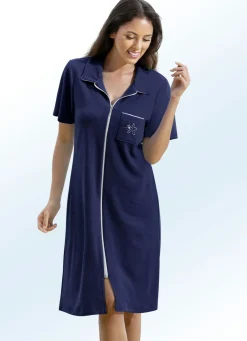 BADER Frottier-Kleid mit durchgehendem Reißverschluss MARINE