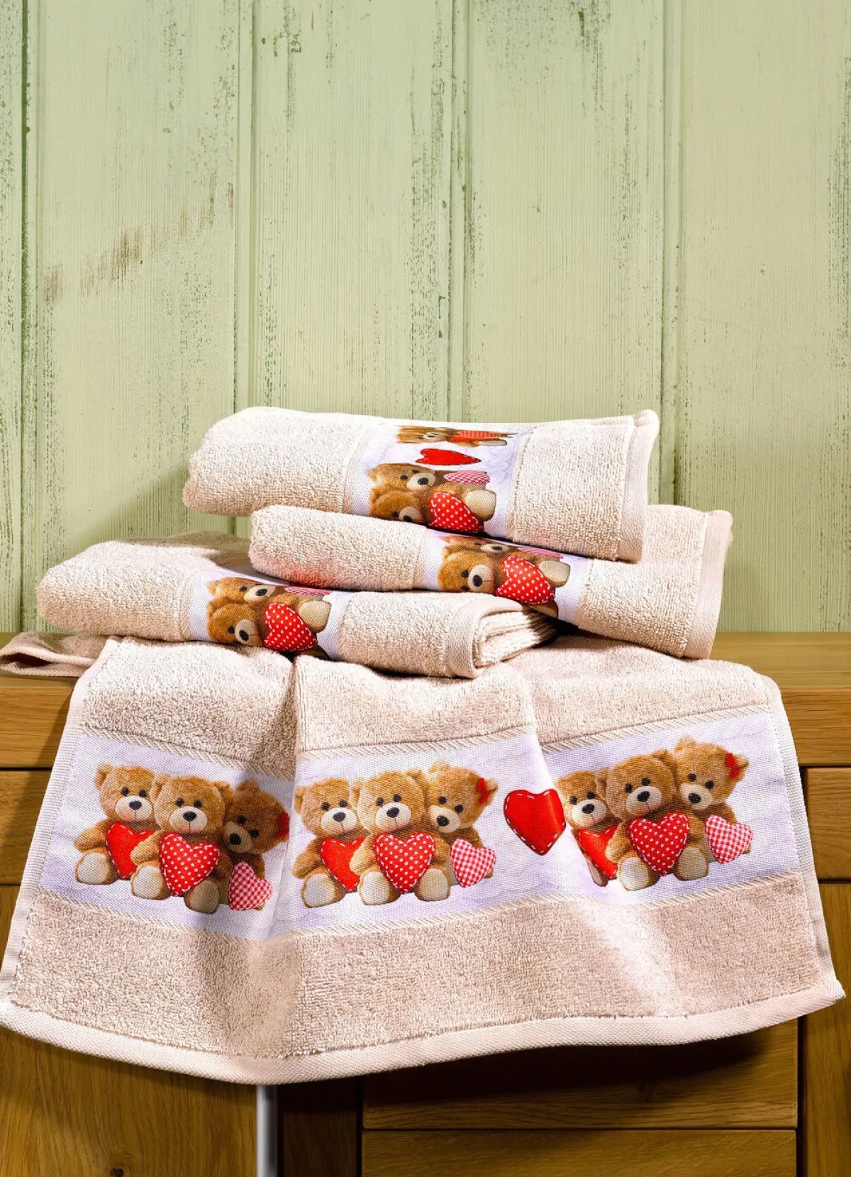 Outlet BADER Frottier-Serie mit Bärchen BEIGE