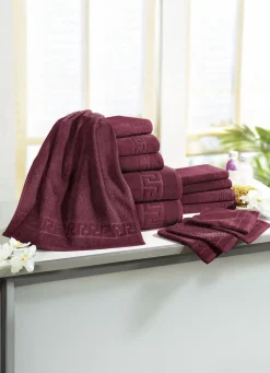 Online BADER Frottierserie mit Mäander-Jacquard-Struktur BEERE