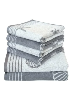 Outlet DYCKHOFF Frottier-Serie von aus 100% Baumwolle GRAU