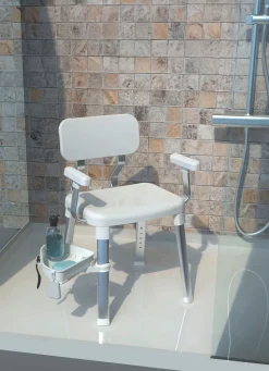 Best BADER Für sicheres Duschen und Baden - Dusch- und Badestuhl WEISS