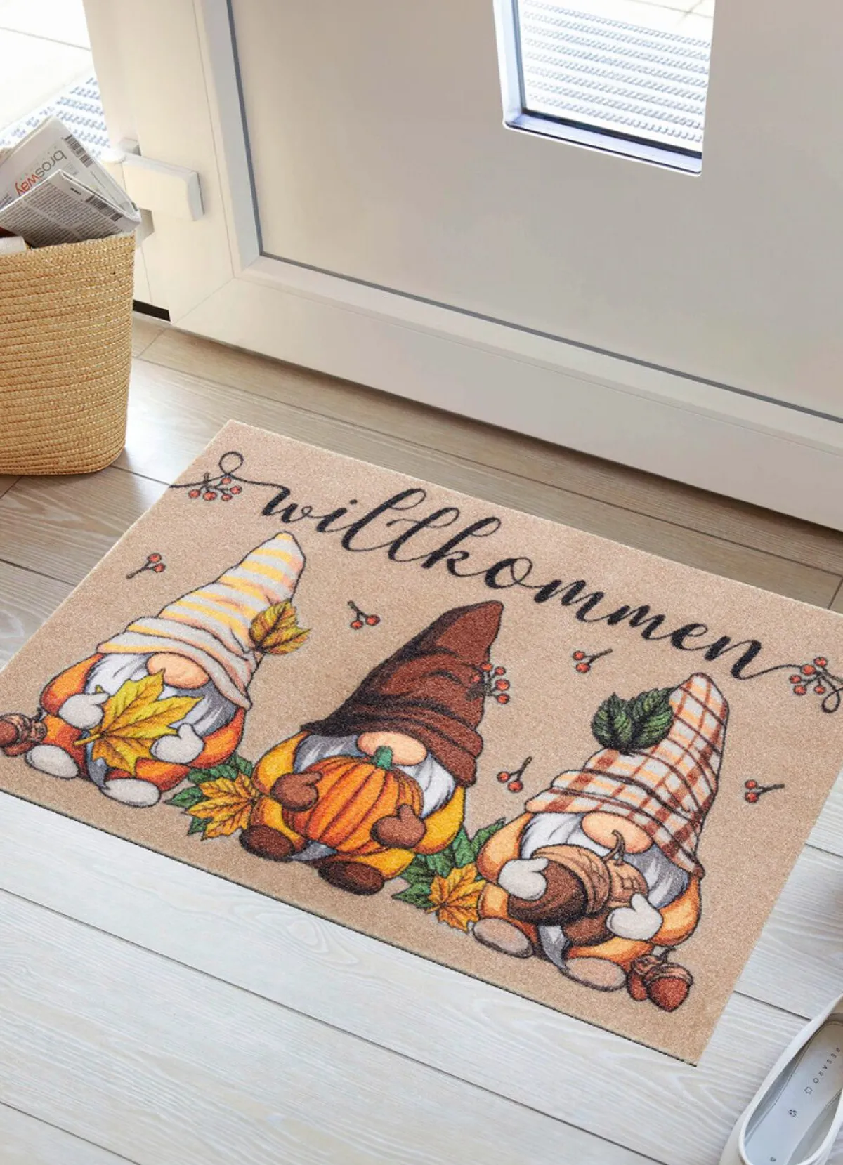 Clearance BADER Fußmatte Herbstwichtel mit rutschhemmender Rückseite BRAUN