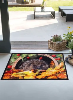 Best BADER Fußmatte mit Igel-Motiv BUNT