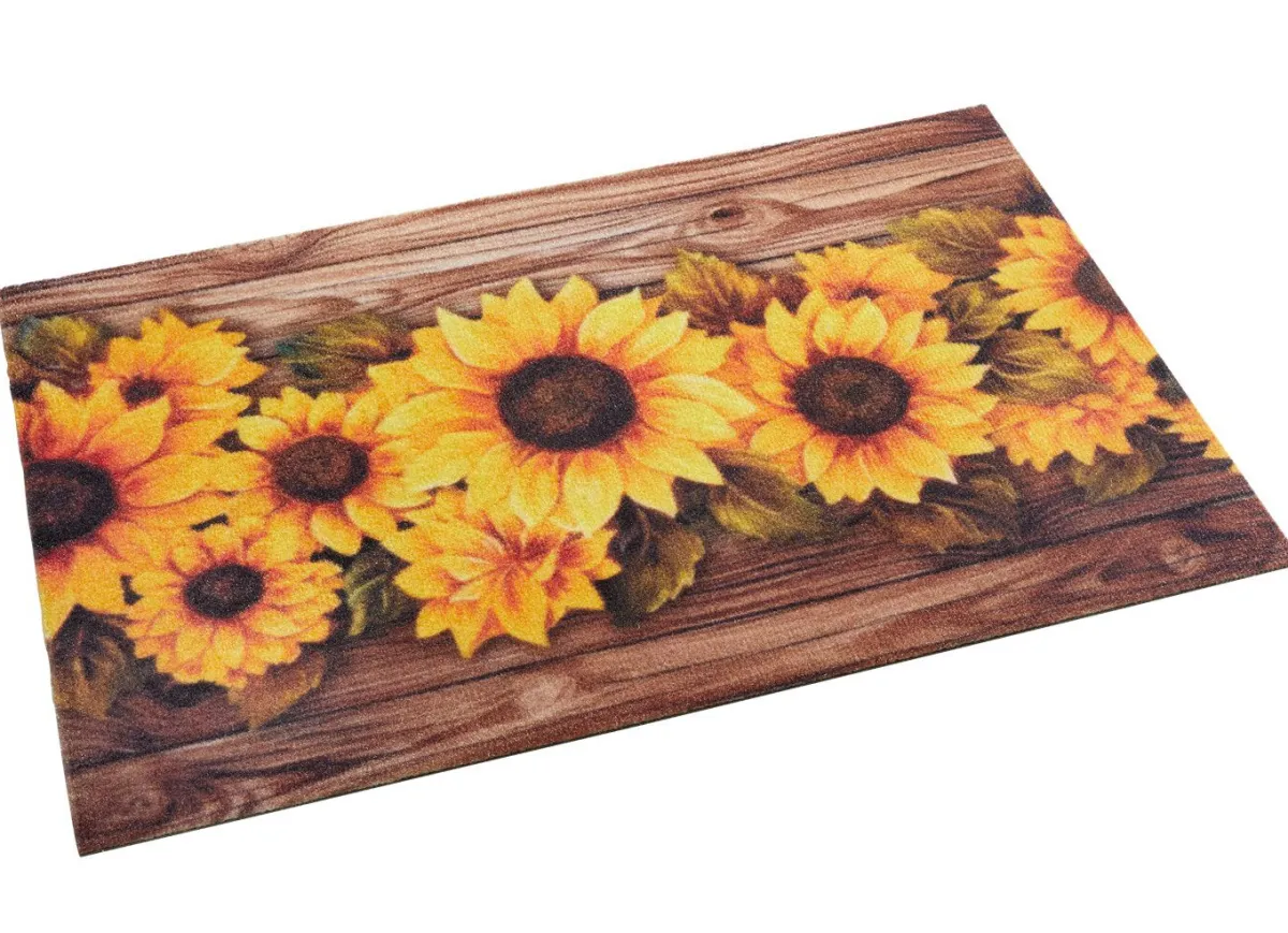 Outlet BADER Fußmatte mit Sonennblumen-Motiv BUNT
