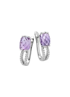Sale BADER Funkelnde Eleganz: Ohrstecker mit echt Amethyst-