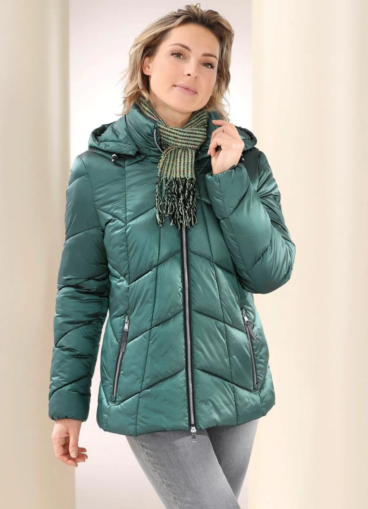 BADER Funktionsjacke aus recycelten Fasern DUNKELGRÜN