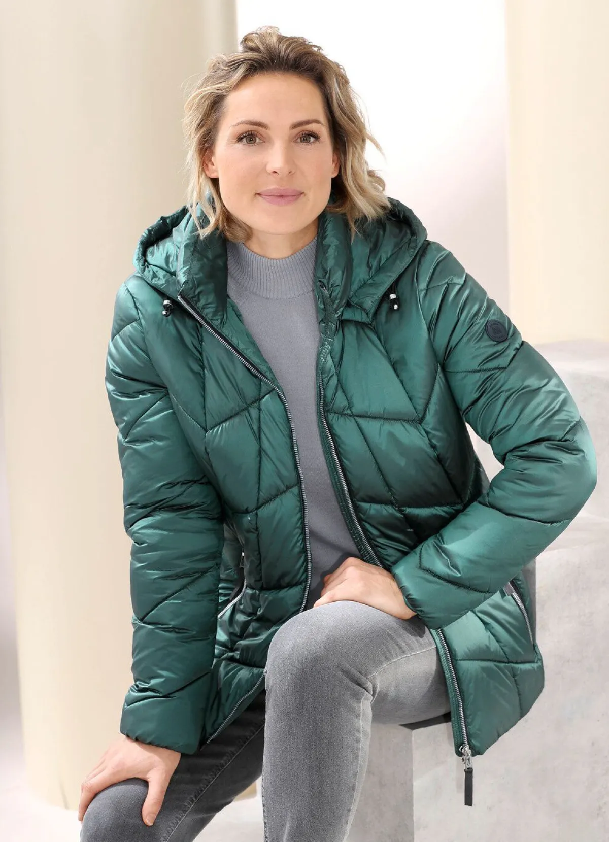 BADER Funktionsjacke aus recycelten Fasern DUNKELGRÜN